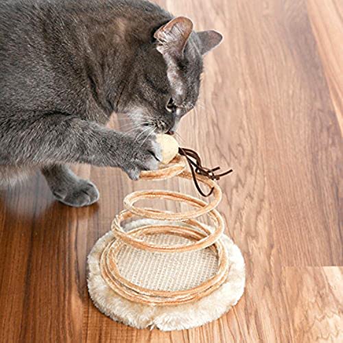 KittuPet Cat Toy Plush Spring Cat Scratch Board False Mouse
